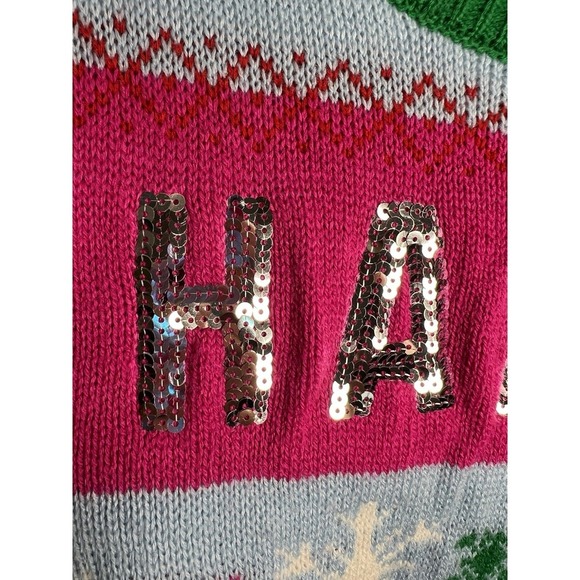 No Boundaries "Happy Holla Days" Ugly Christmas Sweater Juniors Size XL (15-17) - Picture 11 of 11